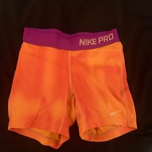 orange tie dye nike pros